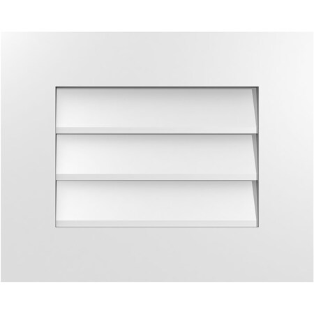 Ekena Millwork Vertical Surface Mount PVC Gable Vent: Non-Functional, w/ 3-1/2"W x 1"P Standard Frame, 20"W x 16"H GVPVE20X1601SN